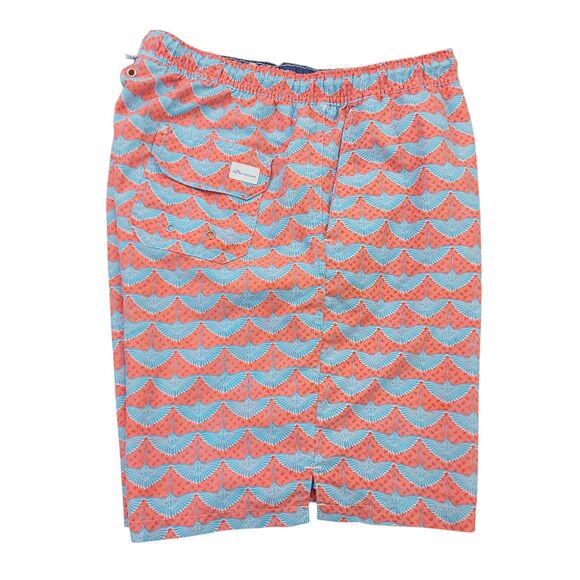 Peter Millar Seaside Collection Swim Shorts Trunks Mens XL Blue Pink Pool Beach - Picture 5 of 10